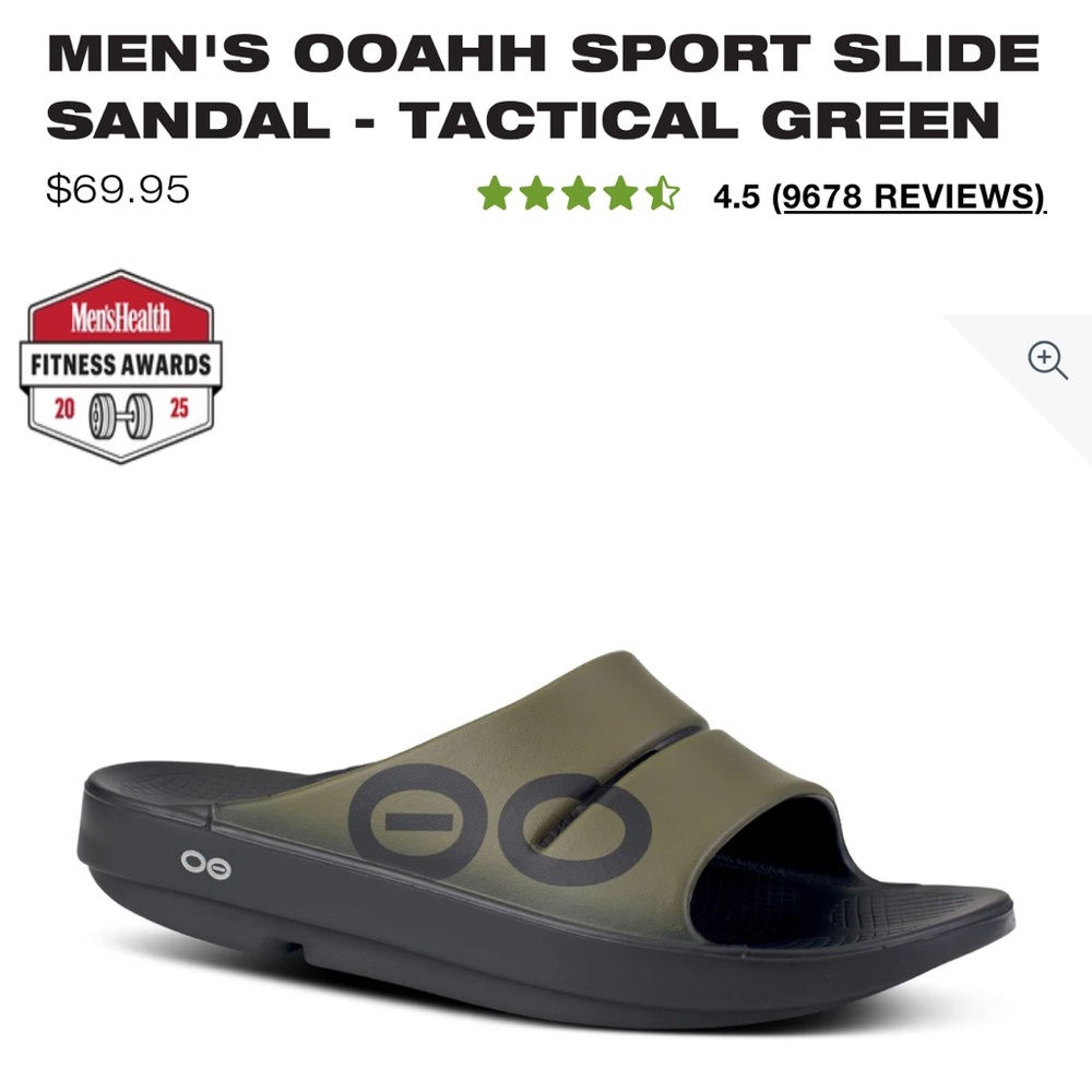 OOFOS Men's Ooahh Sport Slide Sandal - Tactical Green